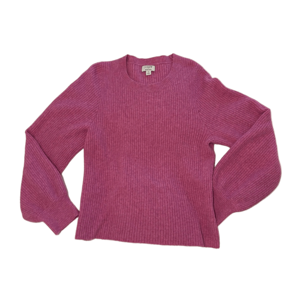 Pink ribbed knit sweater