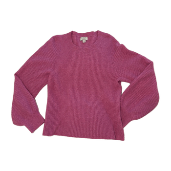 Pink ribbed knit sweater