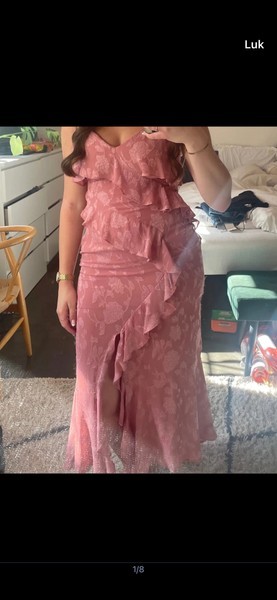 Pink Zara mønstret kjole