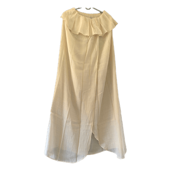 Cream ruffles maxi dress