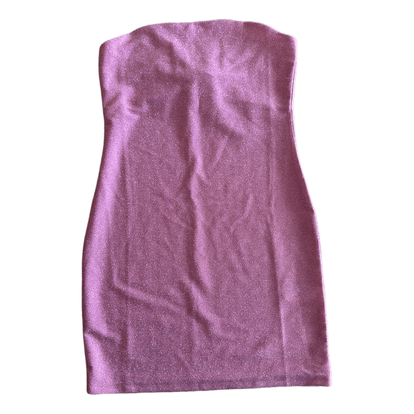 Pink glitter tube dress