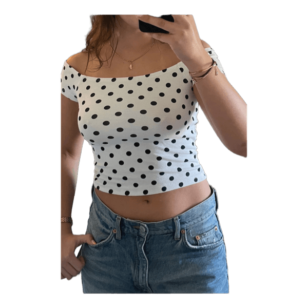 Prickig off shoulder-topp