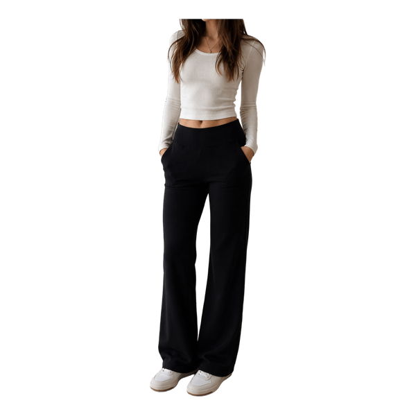 Black wide leg trousers