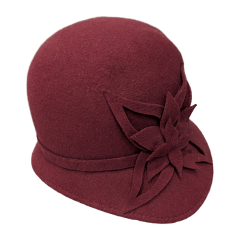 Viininpunainen vintage hattu