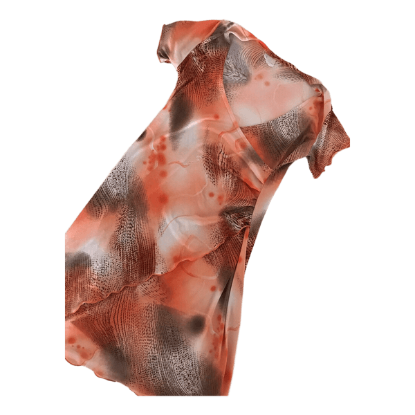 Oranssi kuviollinen mekko
