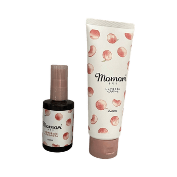 Peach hair cream and serum set