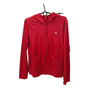 Red Adidas zip hoodie