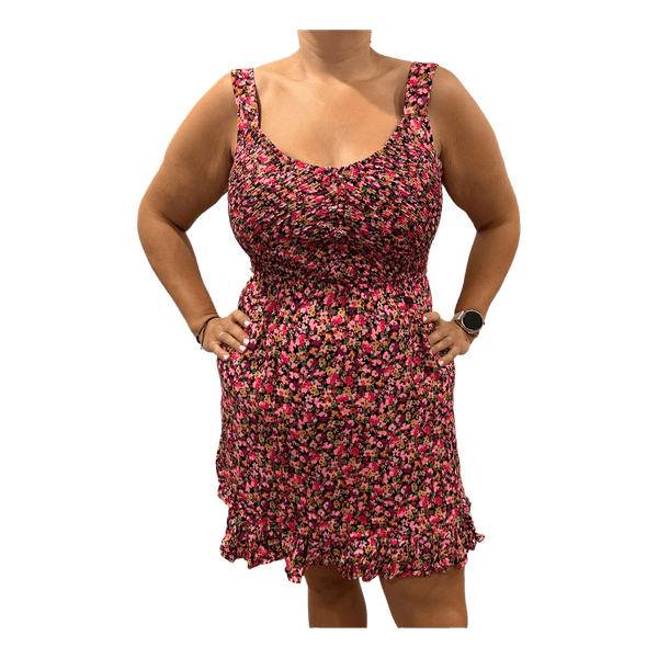 Floral print mini dress
