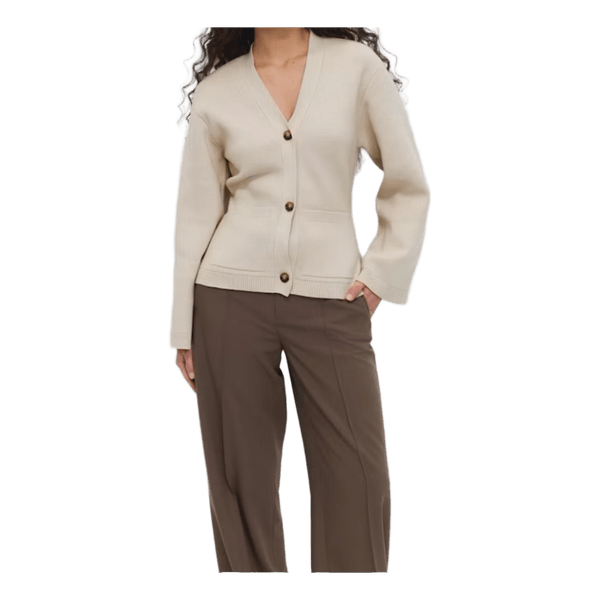 Beige knitted cardigan