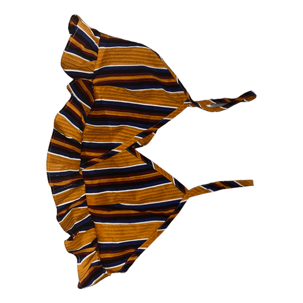 Striped ruffle crop top