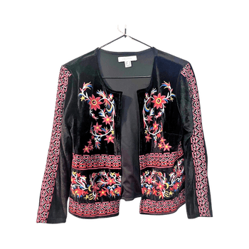 Atmosphere Embroidered Velvet Jacket