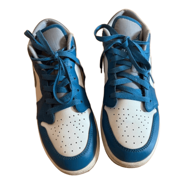 Blue white Jordan sneakers