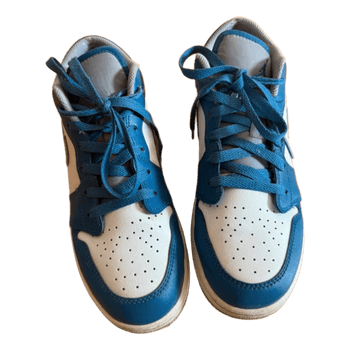 Blue white Jordan sneakers