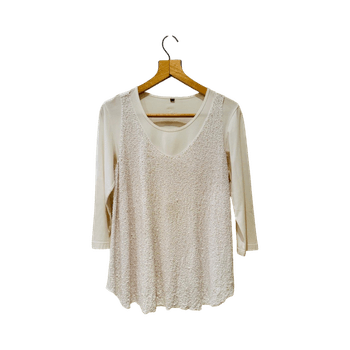 Puserosetti luonnonvalkoinen