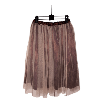 Brown tulle midi skirt