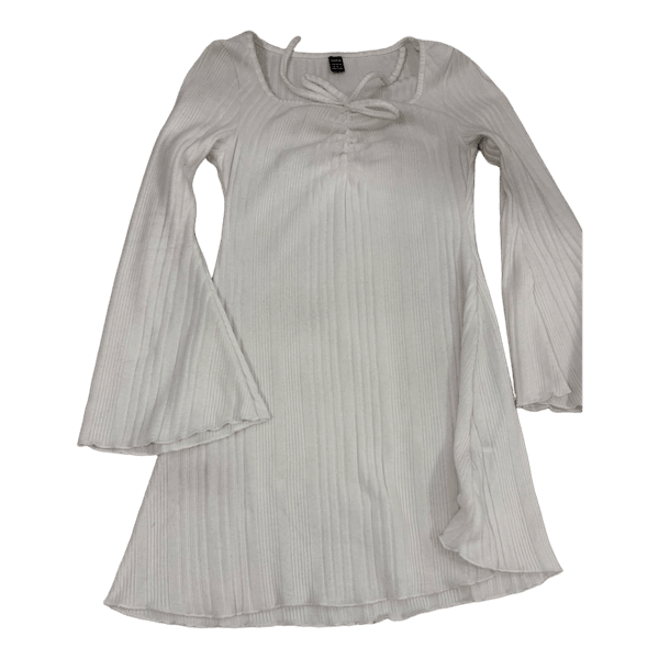 White ribbed mini dress