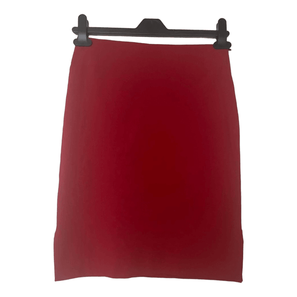 Red pencil skirt