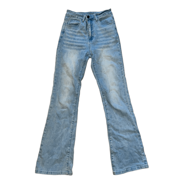Light blue flared jeans