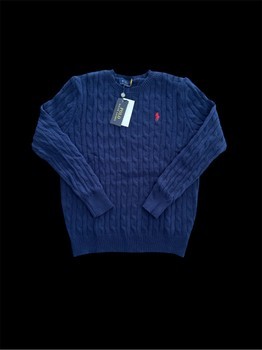Navy cable knit sweater