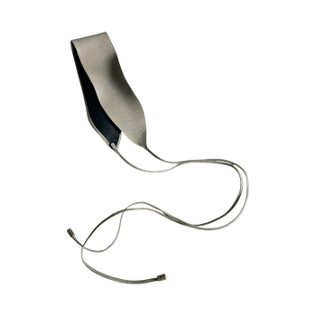 Leather belt strap, grey