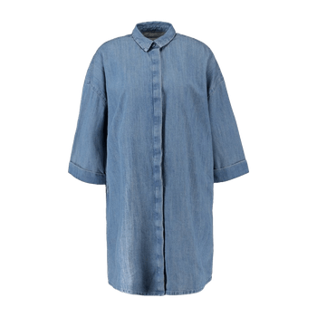 Hidden Button Shirt Dress