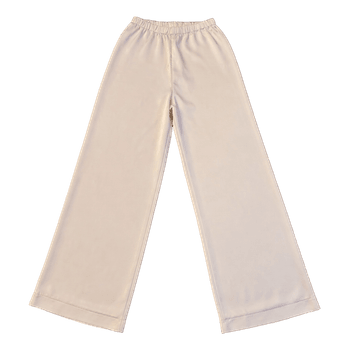 White wide leg trousers