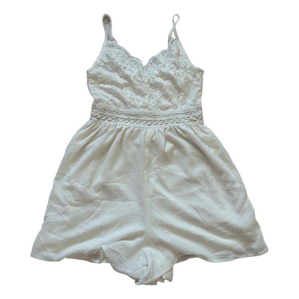 White lace playsuit