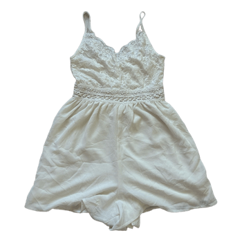 White lace playsuit