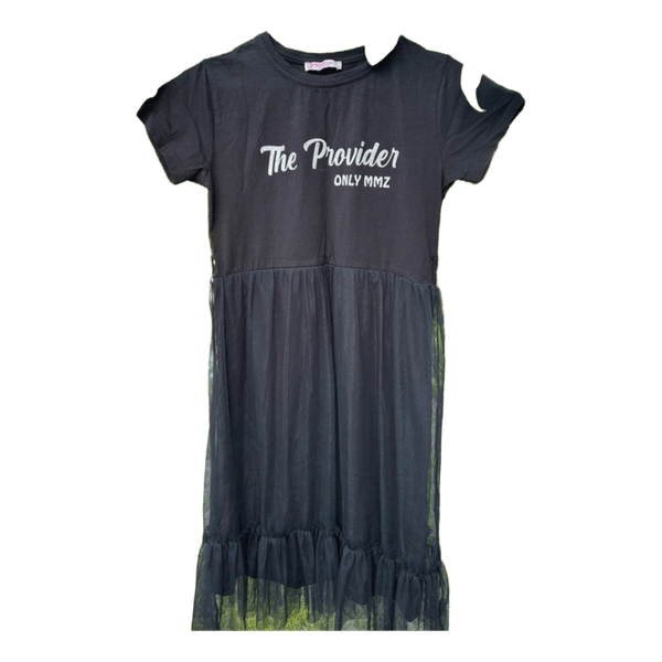 Black tulle casual dress