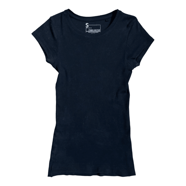 Black ribbed t-shirt