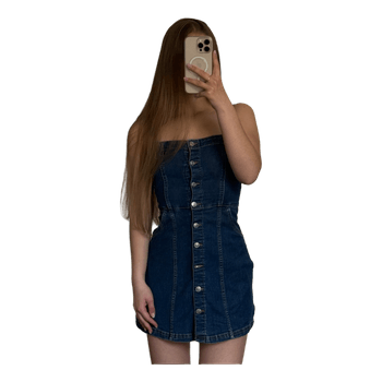 Blue denim pinafore