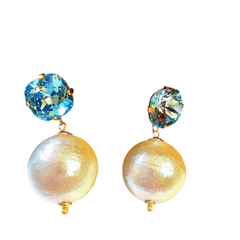 Siniset kristalli-helmi korvakorut