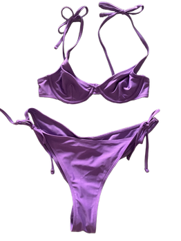 Lila bikini ylä- ja alaosa