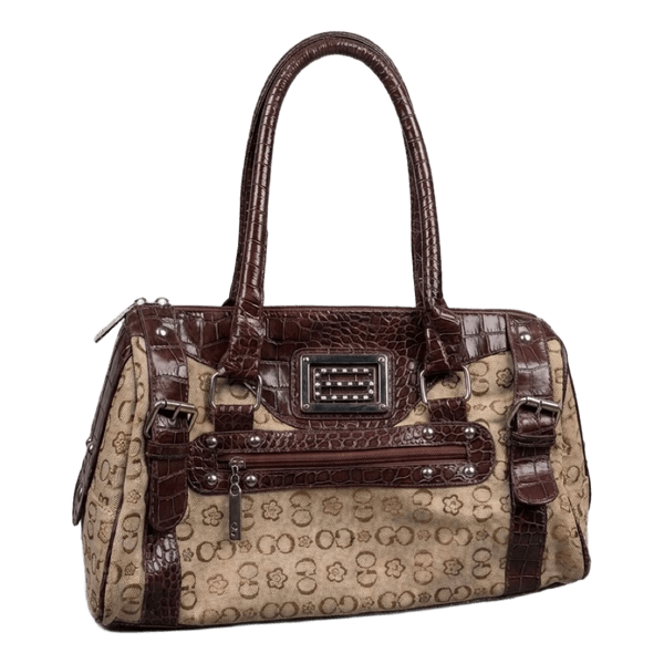 Brown patterned handbag Vintage y2k