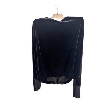 Black velvet trousers