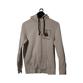 Valkoinen print-huppari