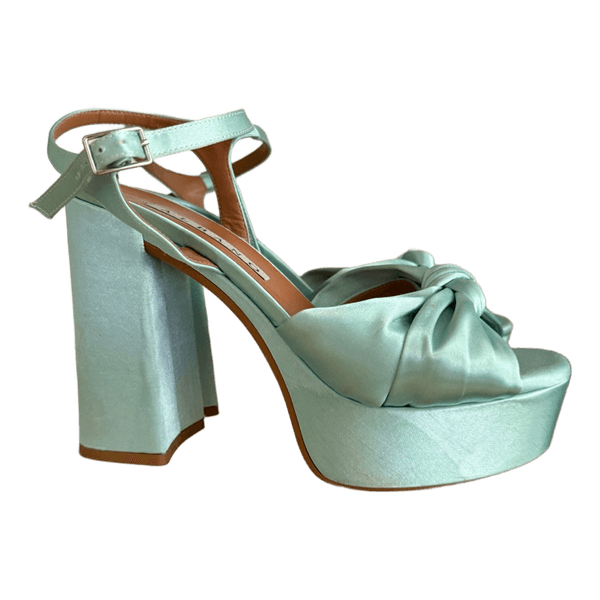 Albano satin platform heels