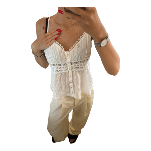 Hvid blonde top
