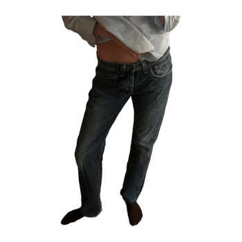 Blue straight leg jeans