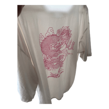 White dragon print t-shirt