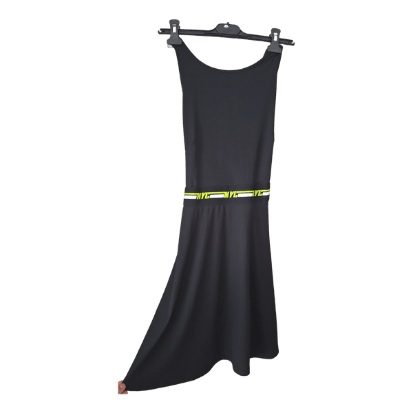 Black ribbed summer dress