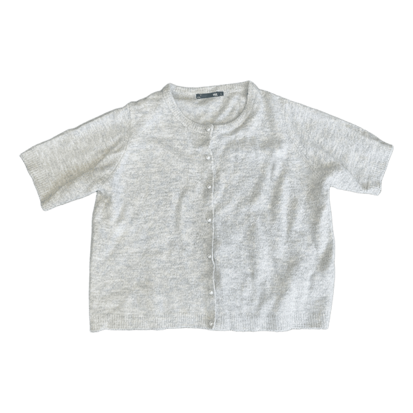 Grå strikket cardigan