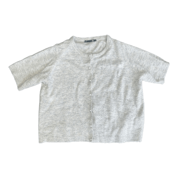 Grå strikket cardigan