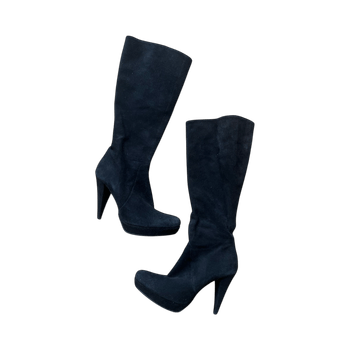 Mustat suede tyyliset saappaat 39