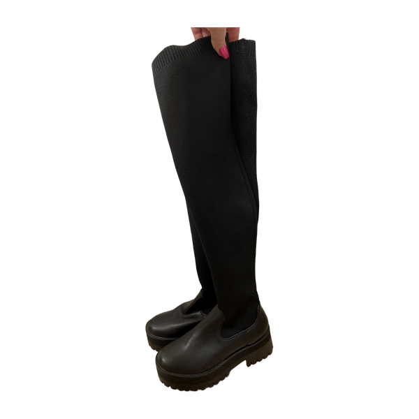 Knee-high platform boots