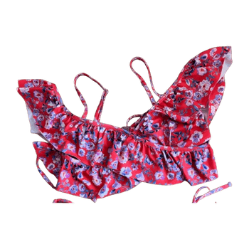 Floral Off-Shoulder Bikini / Crop Top 