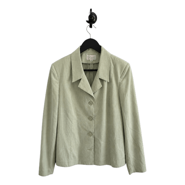 Light green check blazer