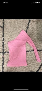 Pink one-shoulder top