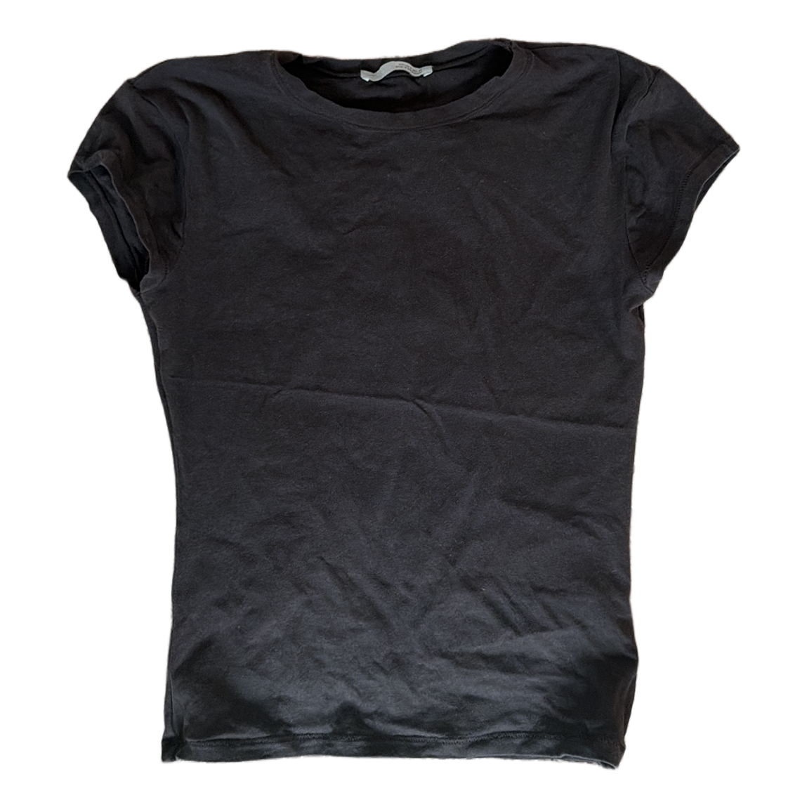 Zara Brun Zara figurnära T-shirt, Storlek S / 36 — Secondhand T-shirts ...