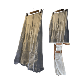 Valkoinen pitsiyksityiskohdalla hame M